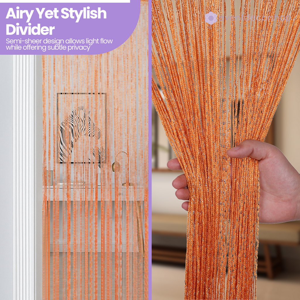 String Curtain Panel - Orange