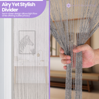 String Curtain Panel - Dark Silver