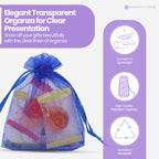 Organza Bags - 7cm x 9cm - 100pcs - Royal Blue