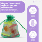 Organza Bags - 7cm x 9cm - 100pcs - Dark Green