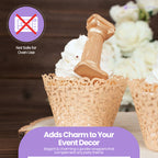 25x Laser Cut Cupcake Wrappers - Ivory