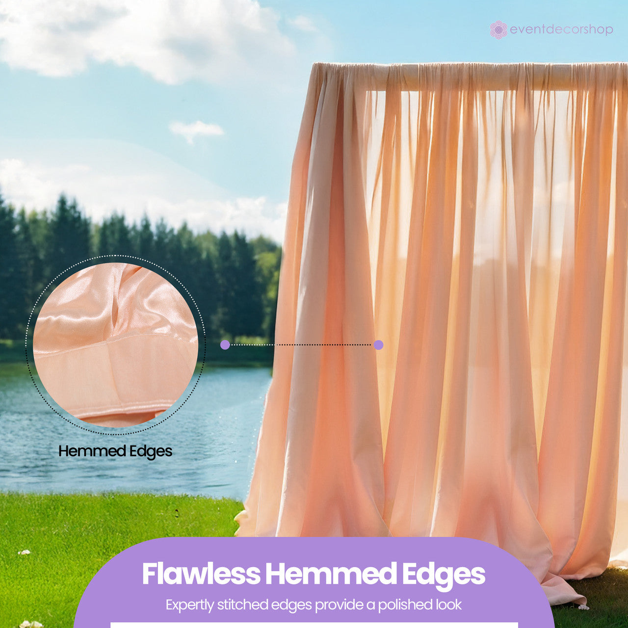 100GSM Ice Silk Photography Backdrop (No Swag) - Rose Gold