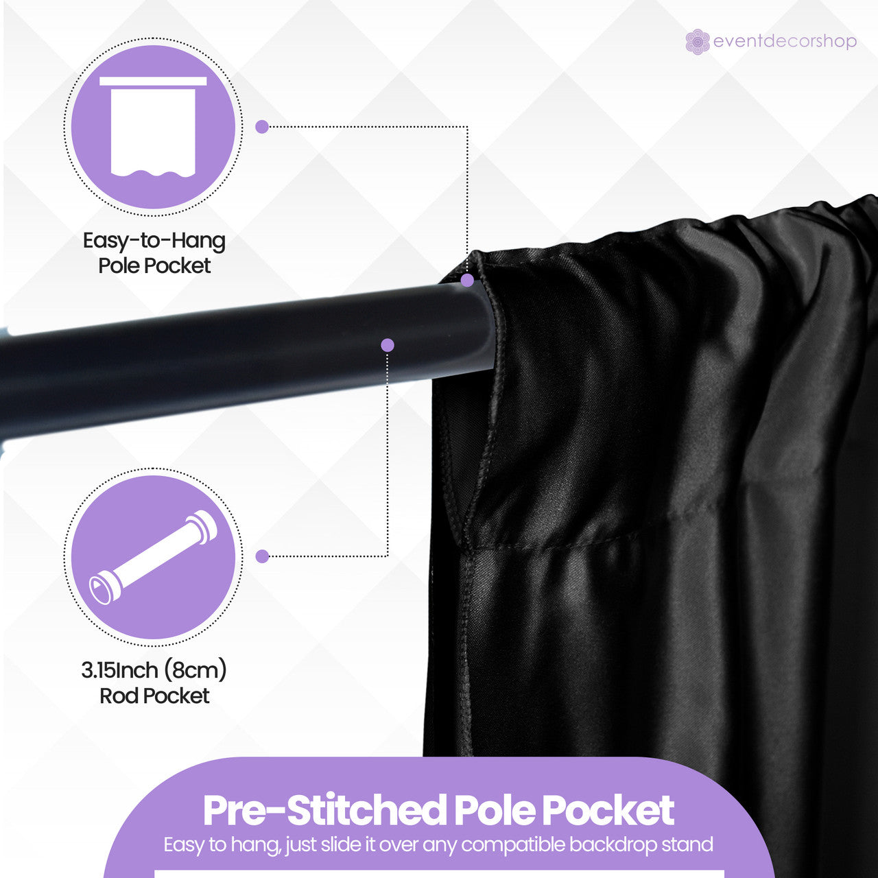 190GSM Blackout Backdrop