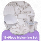 Marble Design Melamine BBQ and Party Set - 16pcs