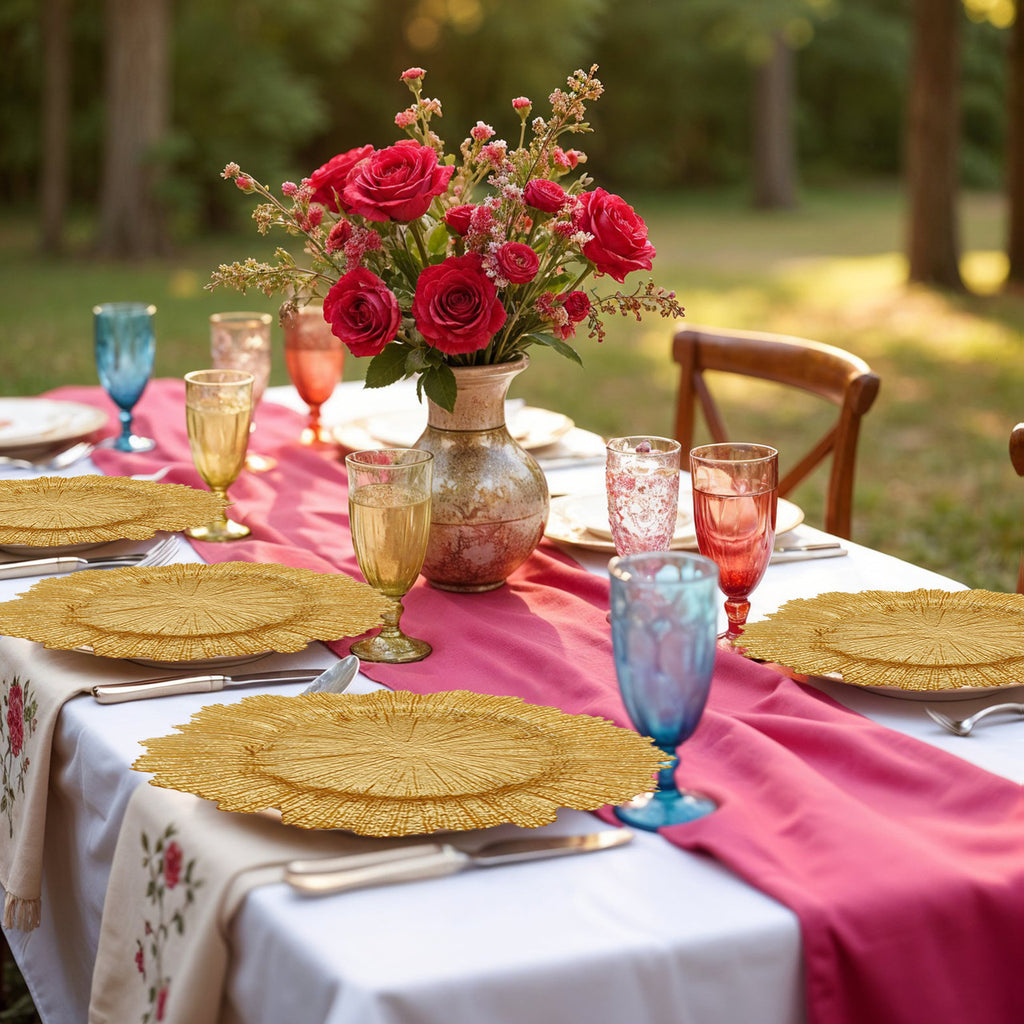 Decorative Charger Plates for Parties - 24Pcs
