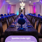 Sequin Rectangle Sparkly Tablecloth - Purple