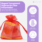 Organza Bags - 7cm x 9cm - 100pcs - Red