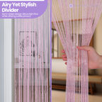 String Curtain Panel - Pink