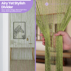 String Curtain Panel - Green