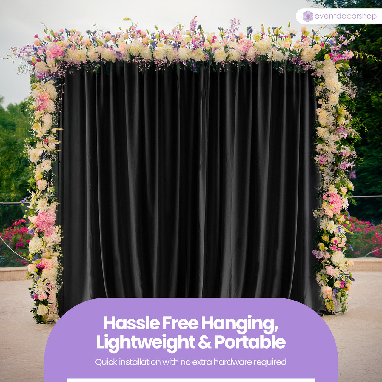 160gsm Spandex Backdrop - Black