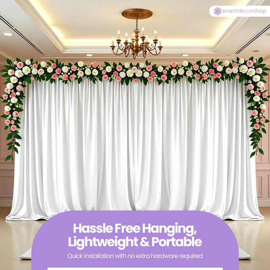 160gsm Spandex Backdrop - White