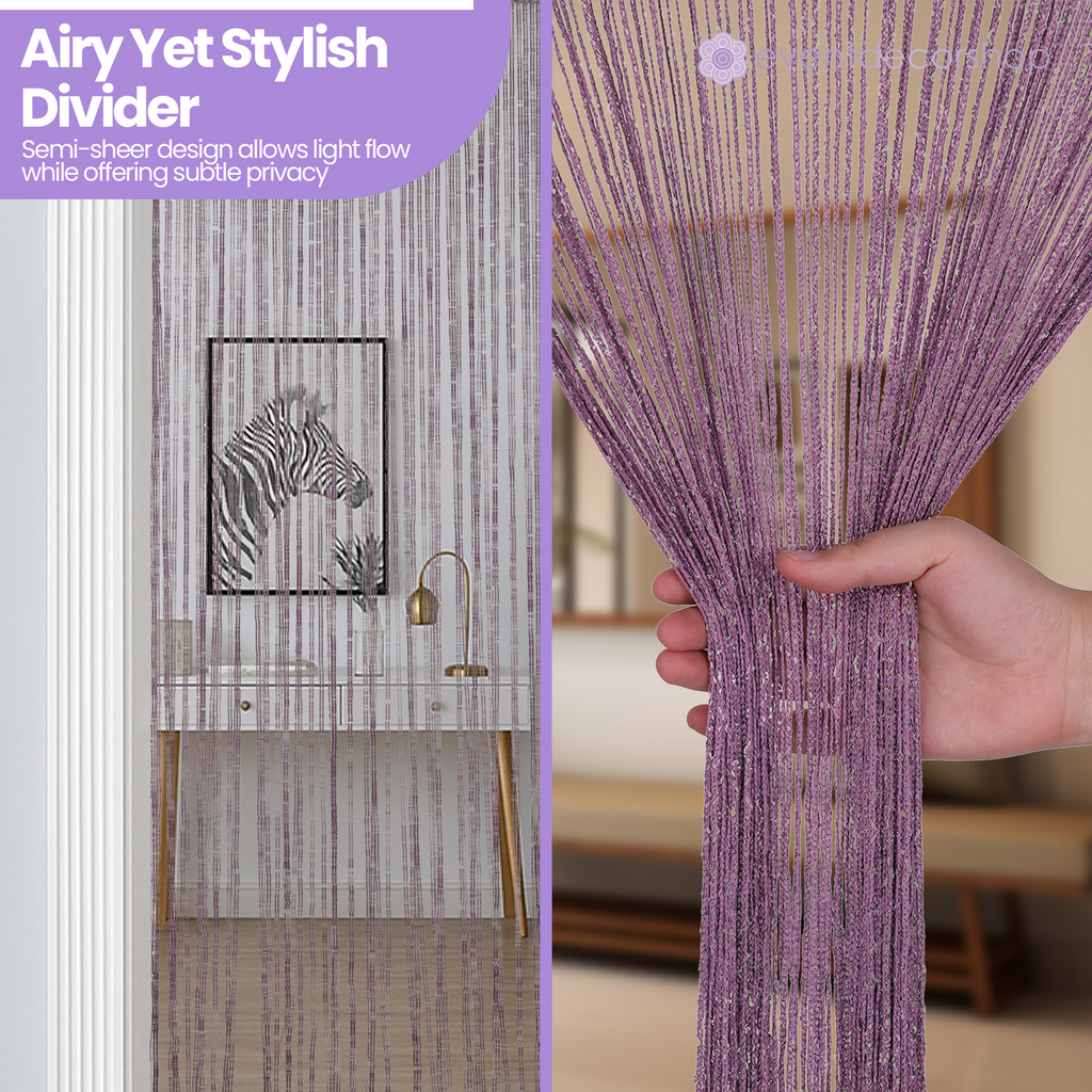 String Curtain Panel - Dark Purple