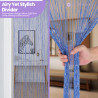 String Curtain Panel - Royal Blue