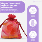 Organza Bags - 7cm x 9cm - 100pcs - Burgundy