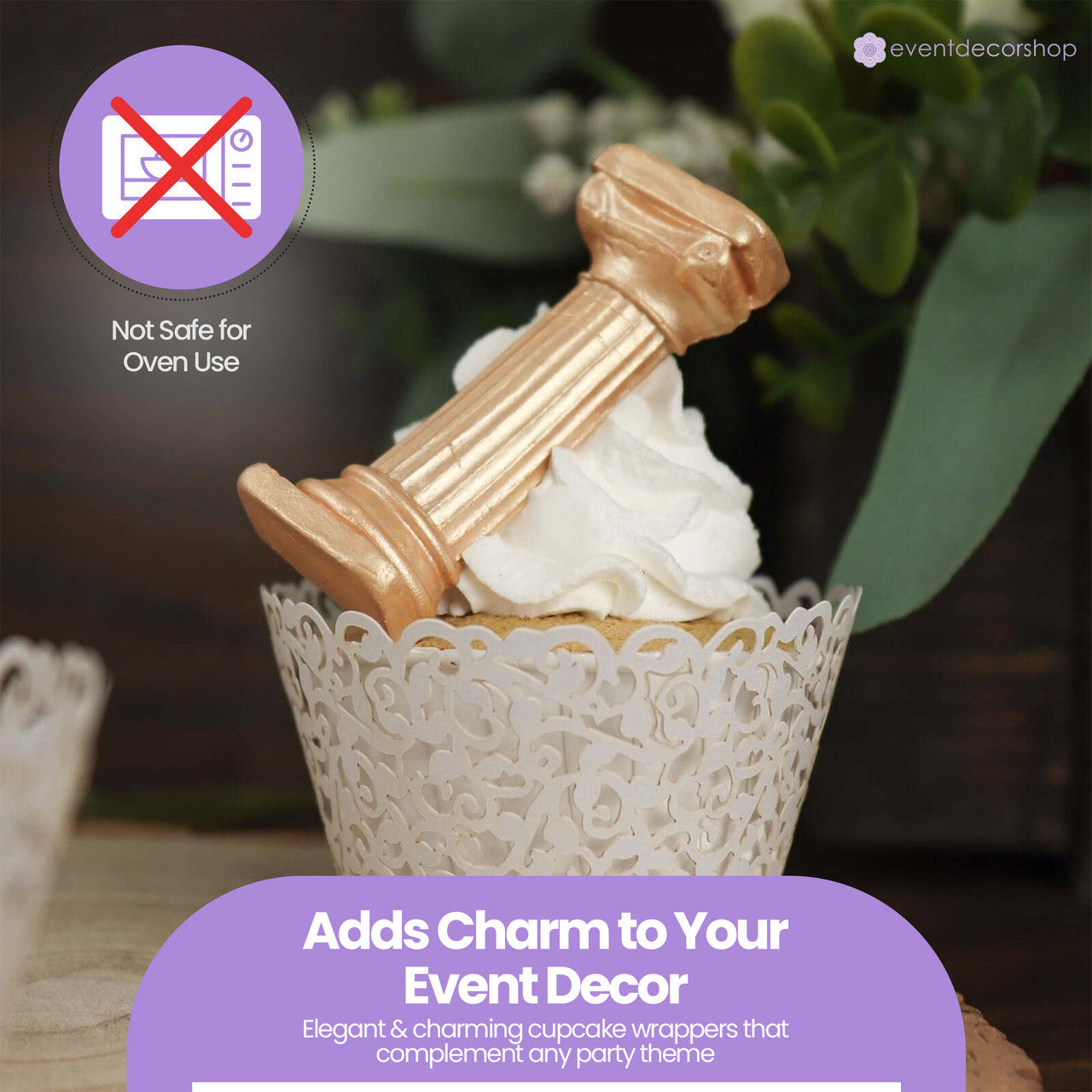25x Laser Cut Cupcake Wrappers - White