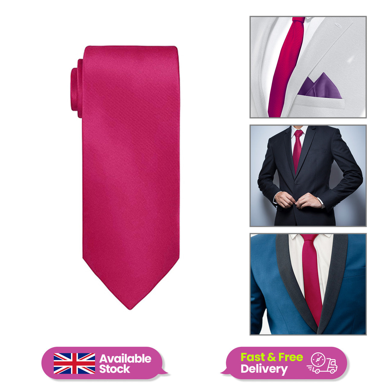Hot Pink Neck Tie