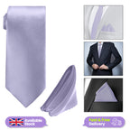 Lilac Purple Tie and Handkerchief