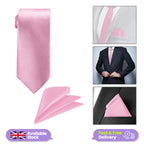 Baby Pink Tie and Handkerchief