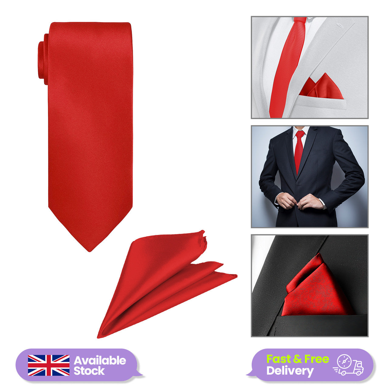 Red Tie and Handkerchief