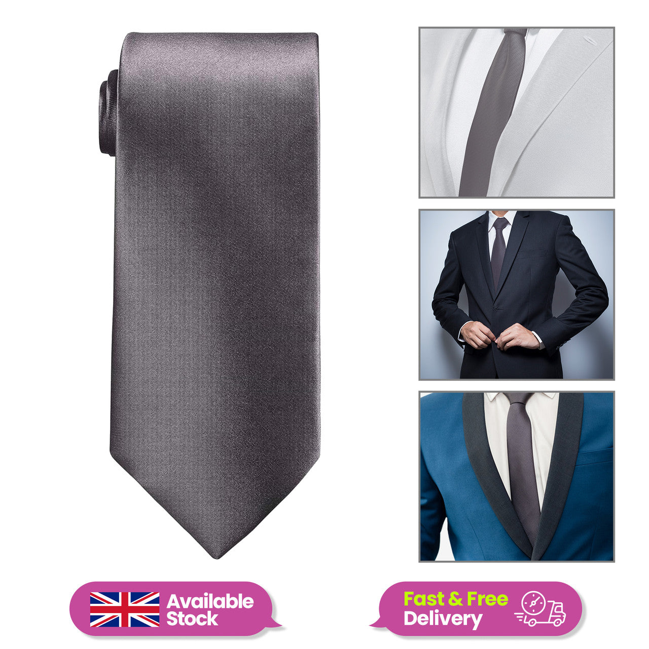 Dark Grey Neck Tie