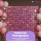 Square Sequin Wall Backdrop Panels - Iridescent