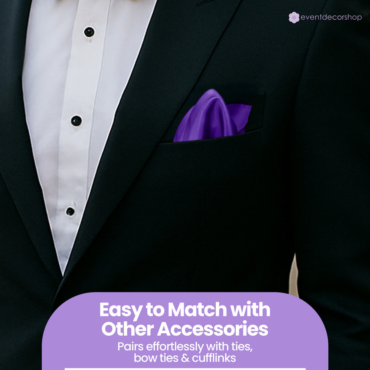 Pocket Square Handkerchief - Dark Purple