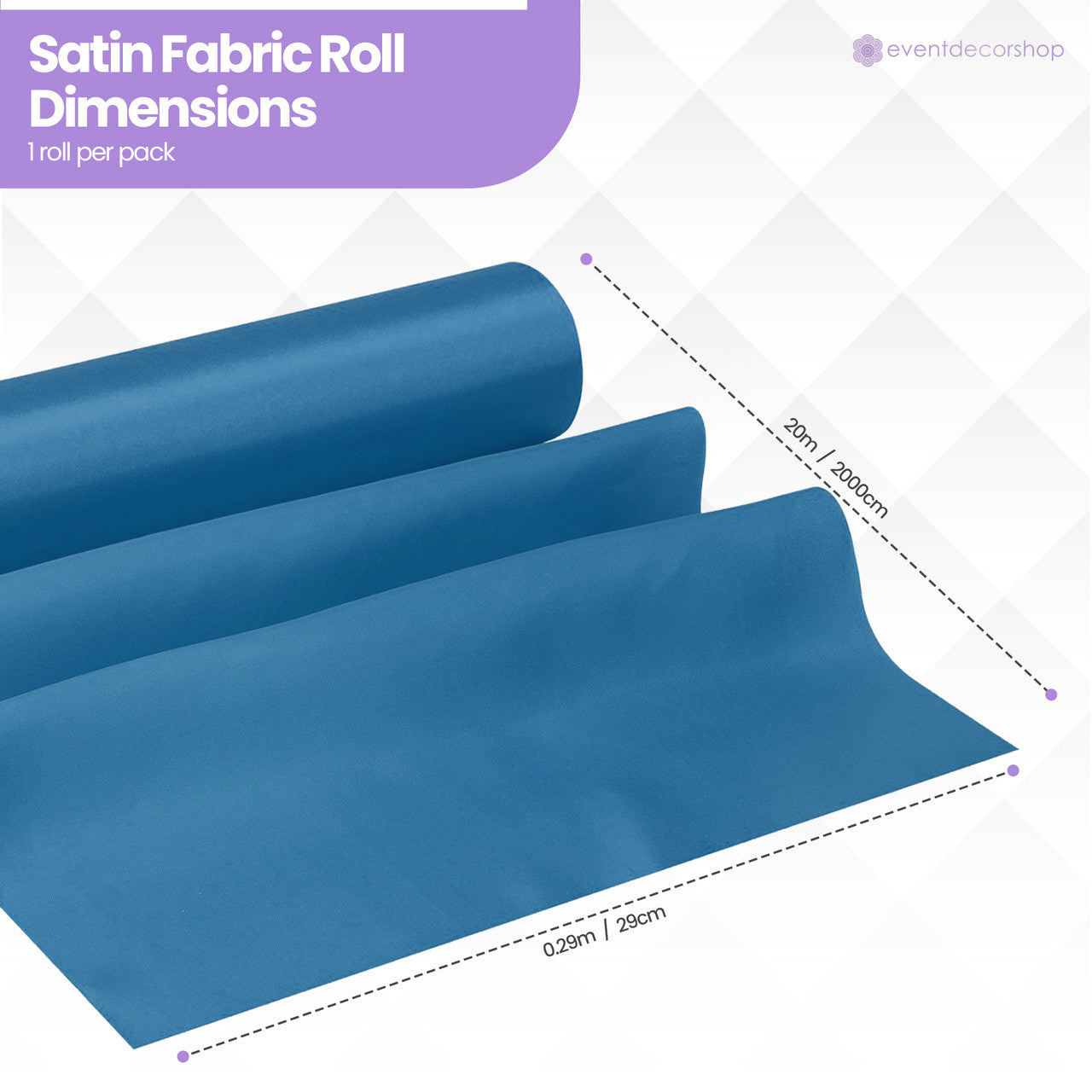 Satin Roll - Aqua Blue