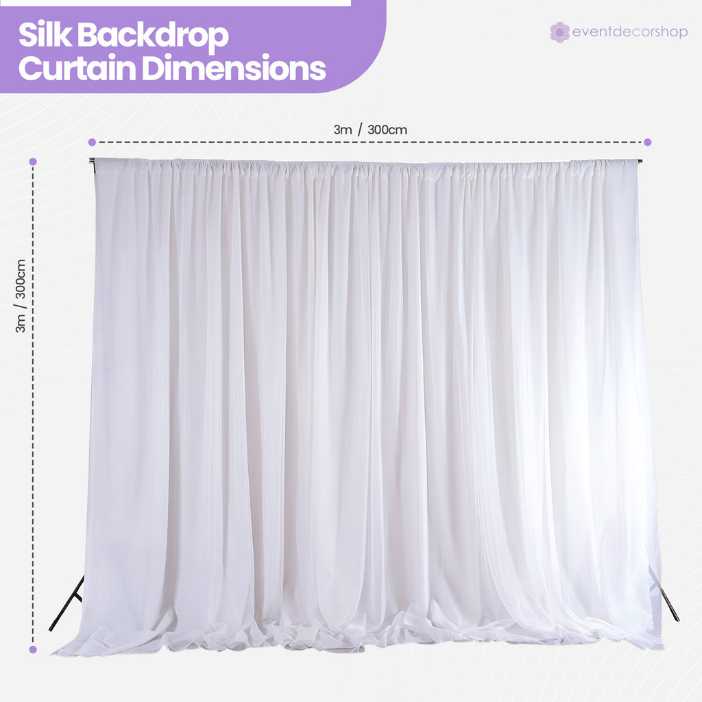 100GSM Ice Silk Photography Backdrop (No Swag) - White