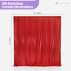 100GSM Ice Silk Photography Backdrop (No Swag) - Red