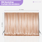 100GSM Ice Silk Photography Backdrop (No Swag) - Rose Gold