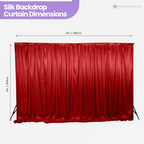 100GSM Ice Silk Photography Backdrop (No Swag) - Red