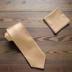Champagne Tie and Handkerchief