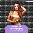 30x30cm Sequin Square Backdrop - Black