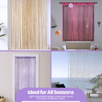 String Curtain Panel - Light Purple