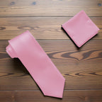 Rose Pink Tie and Handkerchief