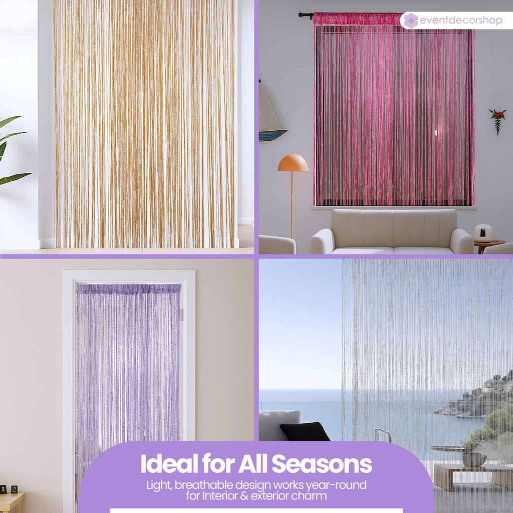 String Curtain Panel - Hot Pink