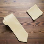 Ivory Tie and Handkerchief