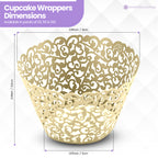 25x Laser Cut Cupcake Wrappers - Beige