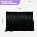 100GSM Ice Silk Photography Backdrop (No Swag) - Black
