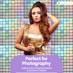 Square Sequin Wall Backdrop Panels - Rainbow