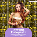 30x30cm Sequin Wall Panel - Metal Gold