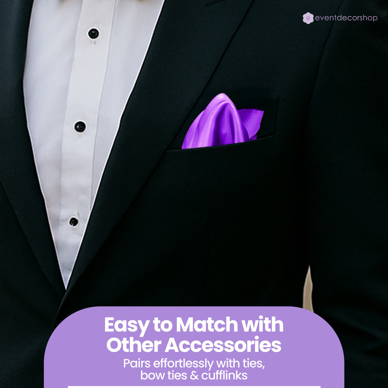 Pocket Square Handkerchief - Purple