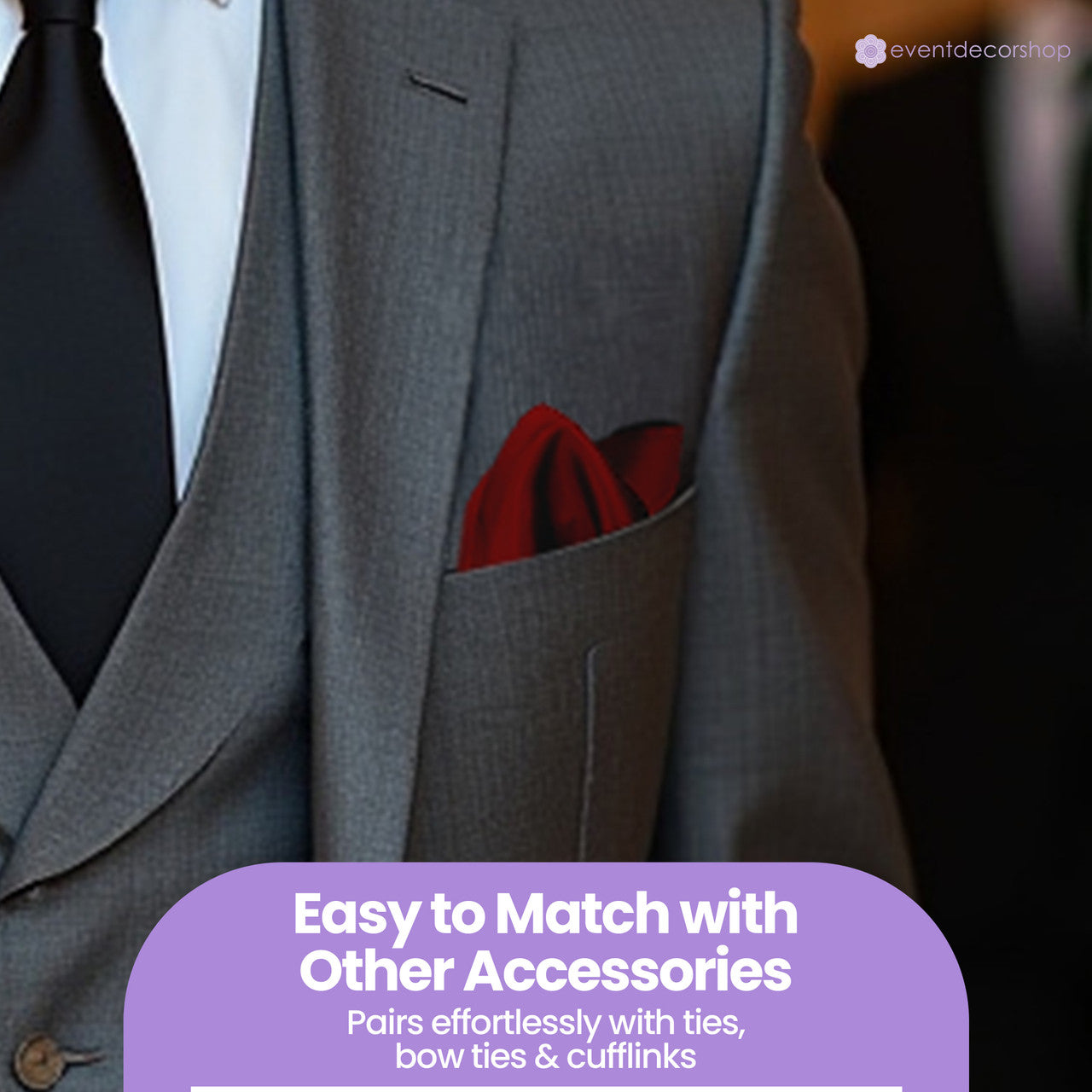 Pocket Square Handkerchief - Burgundy