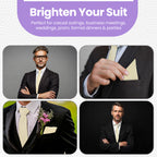Ivory Tie and Handkerchief
