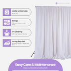 100GSM Ice Silk Photography Backdrop (No Swag) - White