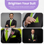 Lime Green Tie and Handkerchief