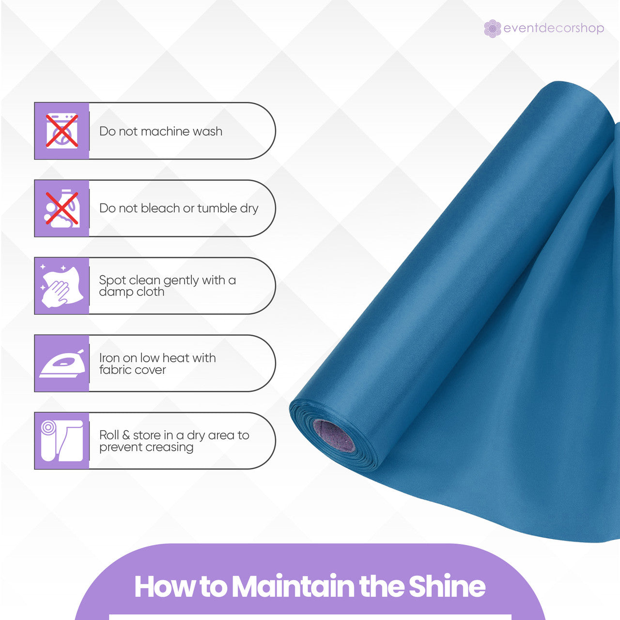 Satin Roll - Aqua Blue