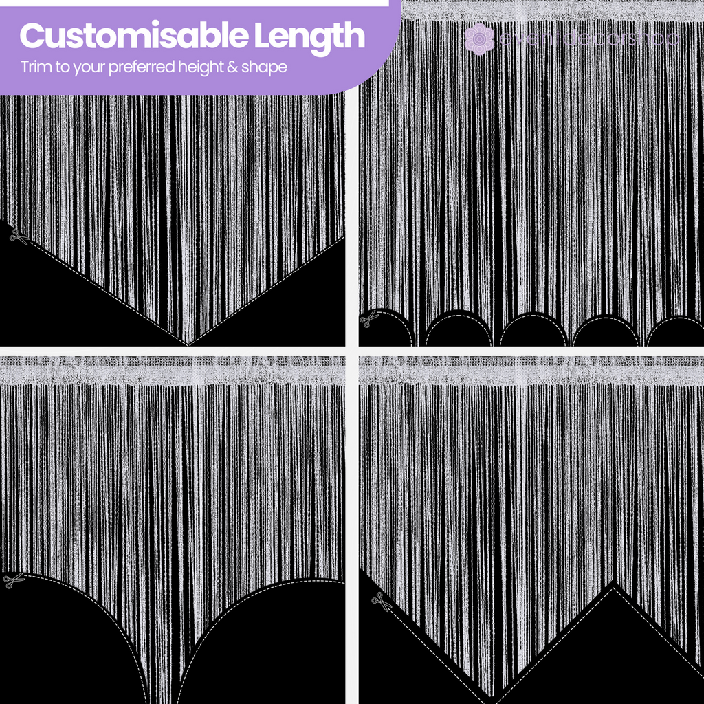 String Curtain Panel - Black