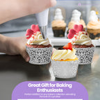 25x Laser Cut Cupcake Wrappers - White