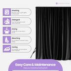 150GSM Ice Silk Photography Backdrop (No Swag) - Black